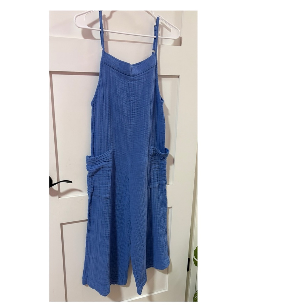 Blue Sleeveless juniors jumpsuit